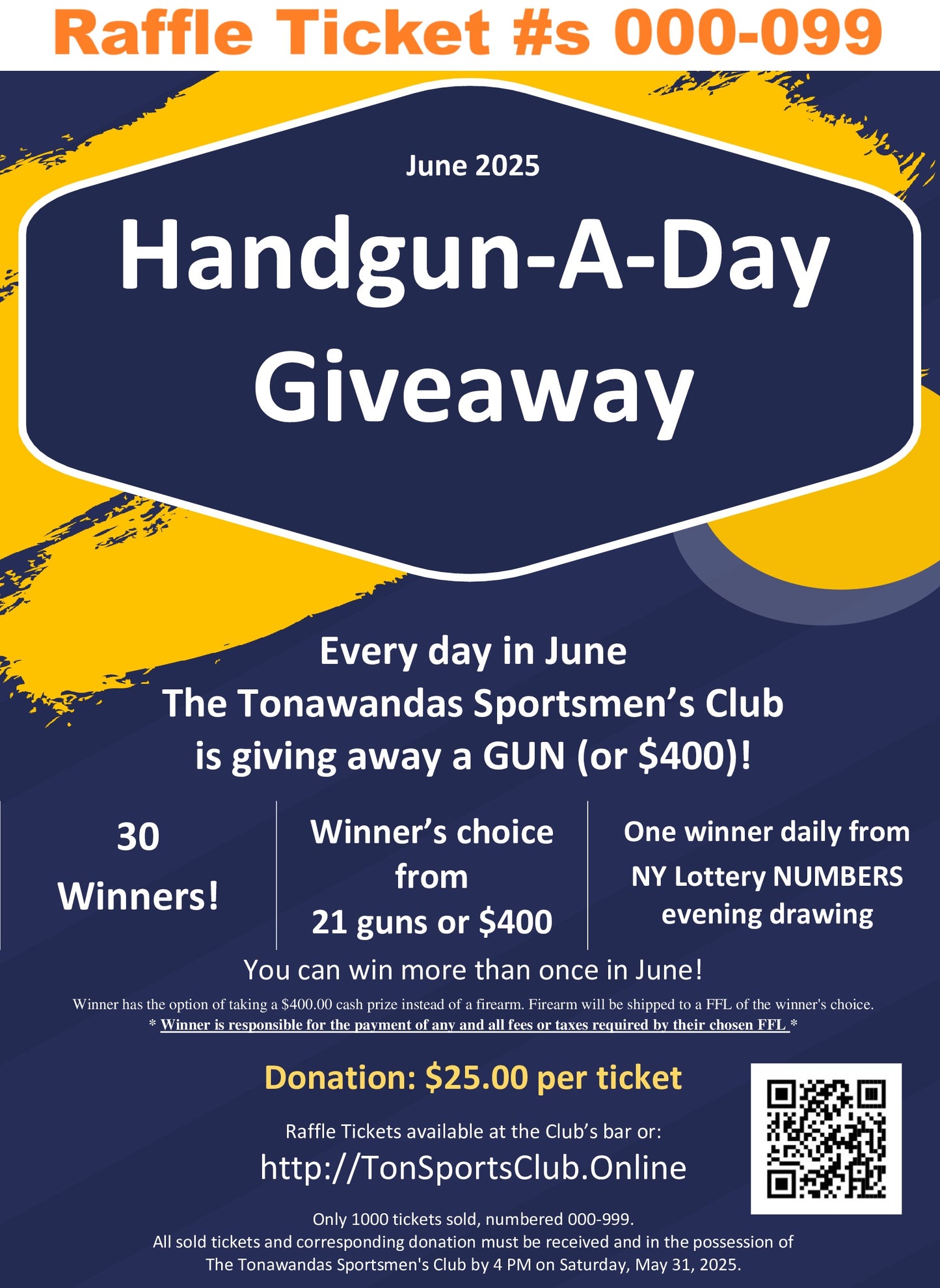 Handgun-A-Day Giveaway (Ticket #s 000 to 099)