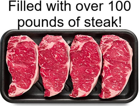 Grand Prize Raffle Ticket - Chest Freezer with over 100 lbs. of Steak